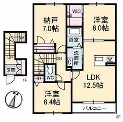 矢野駅 徒歩14分 2階の物件間取画像